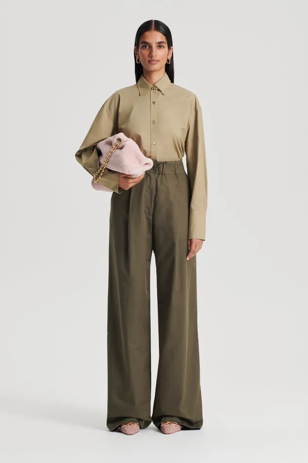PARACHUTE COTTON SHIRT KHAKI Women Tops Scanlan Theodore