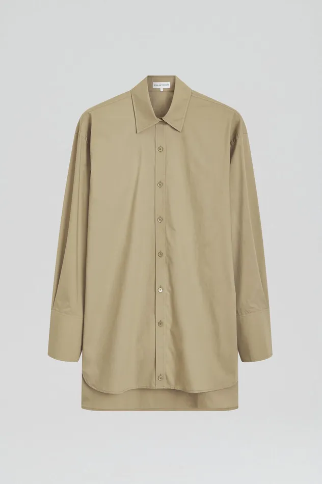 PARACHUTE COTTON SHIRT KHAKI Women Tops Scanlan Theodore PARACHUTE COTTON SHIRT KHAKI Women Tops Scanlan Theodore