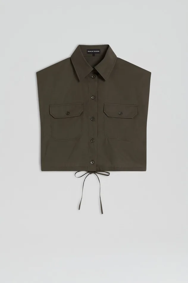 PARACHUTE CROP SHIRT JUNGLE Women Shirts Scanlan Theodore PARACHUTE CROP SHIRT JUNGLE Women Shirts Scanlan Theodore