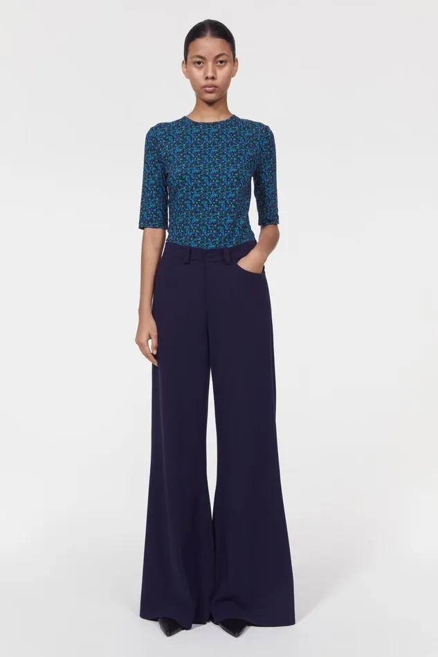 Petiso Drape Pants Midnight Blue Women Rodebjer Trousers