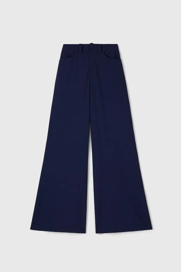 Petiso Drape Pants Midnight Blue Women Rodebjer Trousers