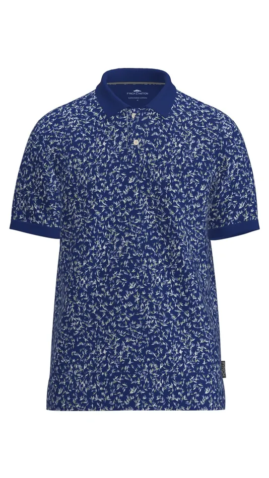 Polo Shirt Men FYNCHHATTON Polo Shirt With A Floral Pattern Midnight
