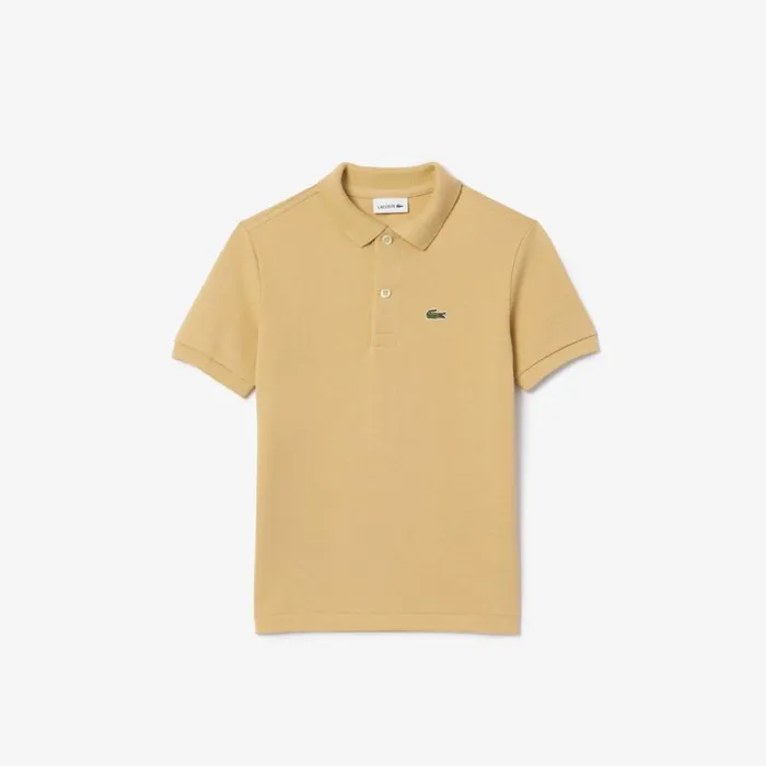 Polos Kids Lacoste Kids039 Regular Fit Petit Piqu Polo Beige Ixq