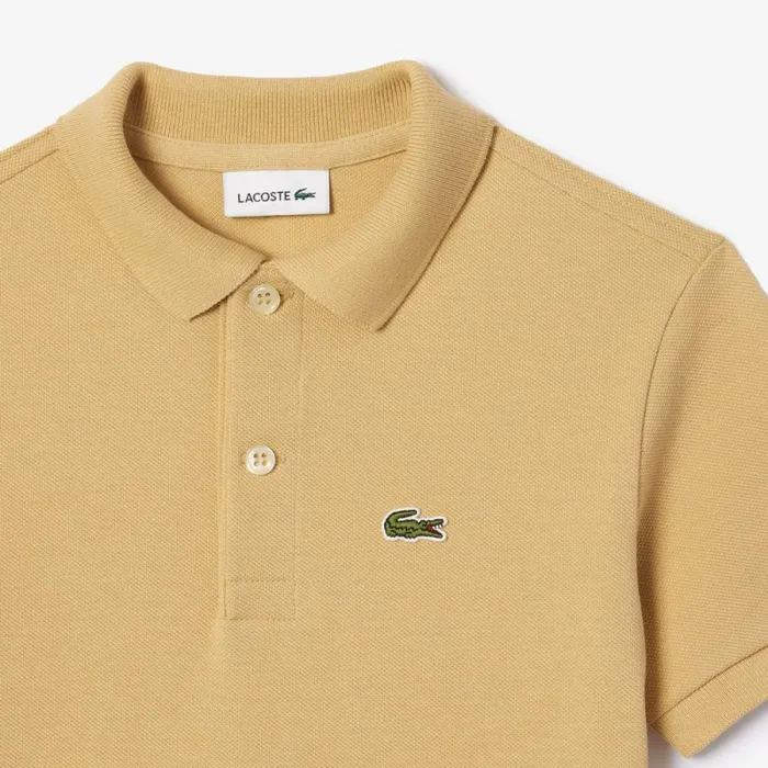 Polos Kids Lacoste Kids039 Regular Fit Petit Piqu Polo Beige Ixq