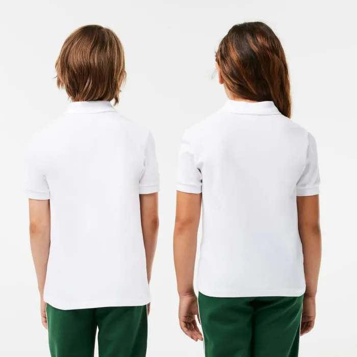 Polos Kids Lacoste Kids039 Regular Fit Petit Piqu Polo White 001