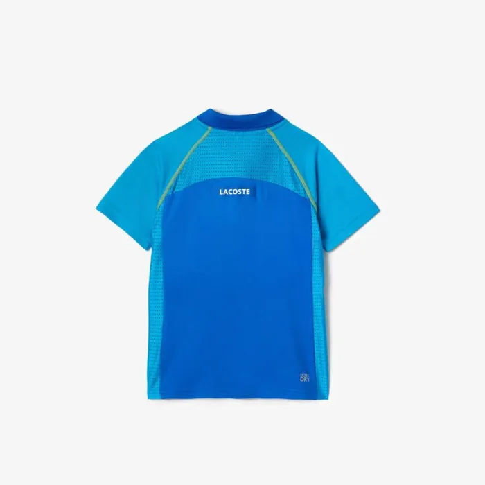 Polos Kids Lacoste Kids039 UltraDry Tennis Polo Blue Yellow Aw9