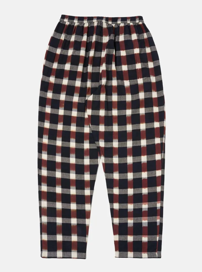 Pyjama Pant In Indigo Ikat Check Men Universal Works Nightwear