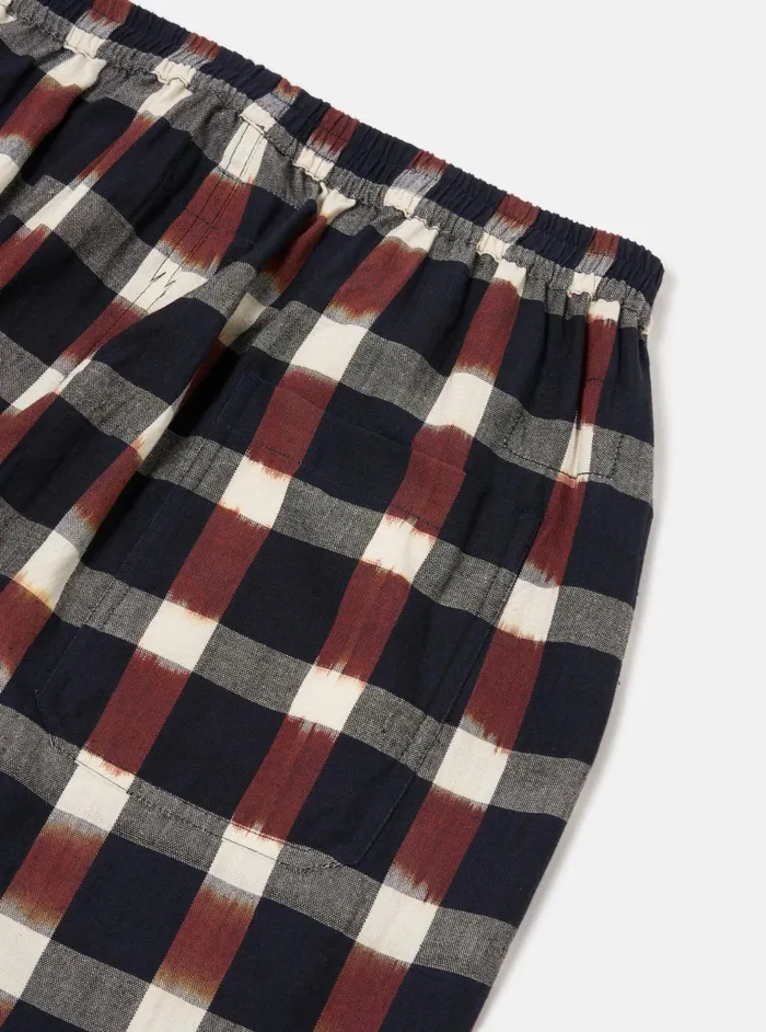 Pyjama Pant In Indigo Ikat Check Men Universal Works Nightwear
