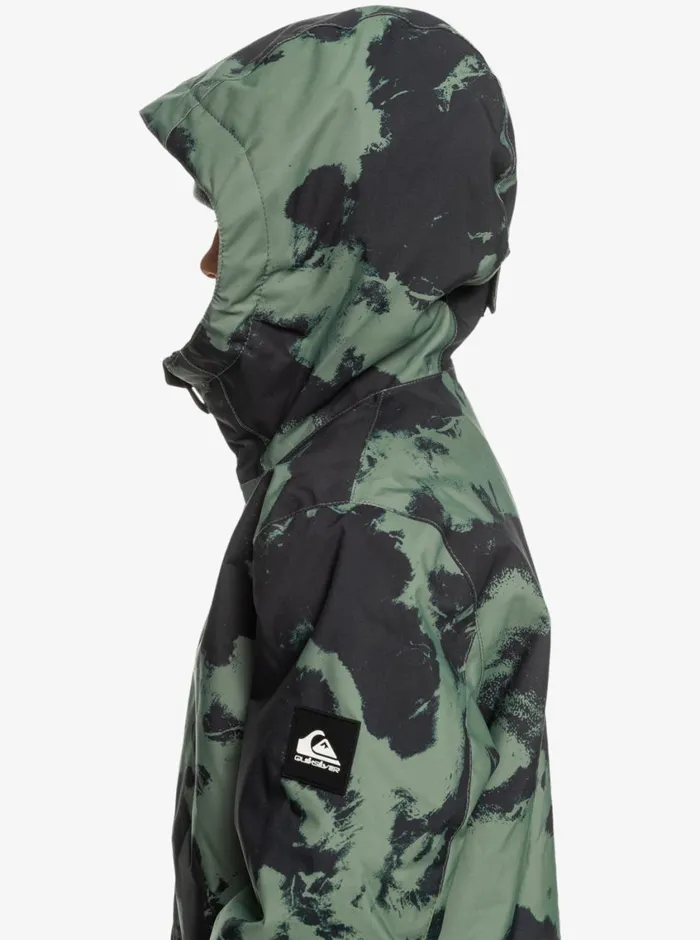 Quiksilver 816 Mission Printed Technical Snow Jacket Tye Dye Laurel Wreath Boys Snow Jackets