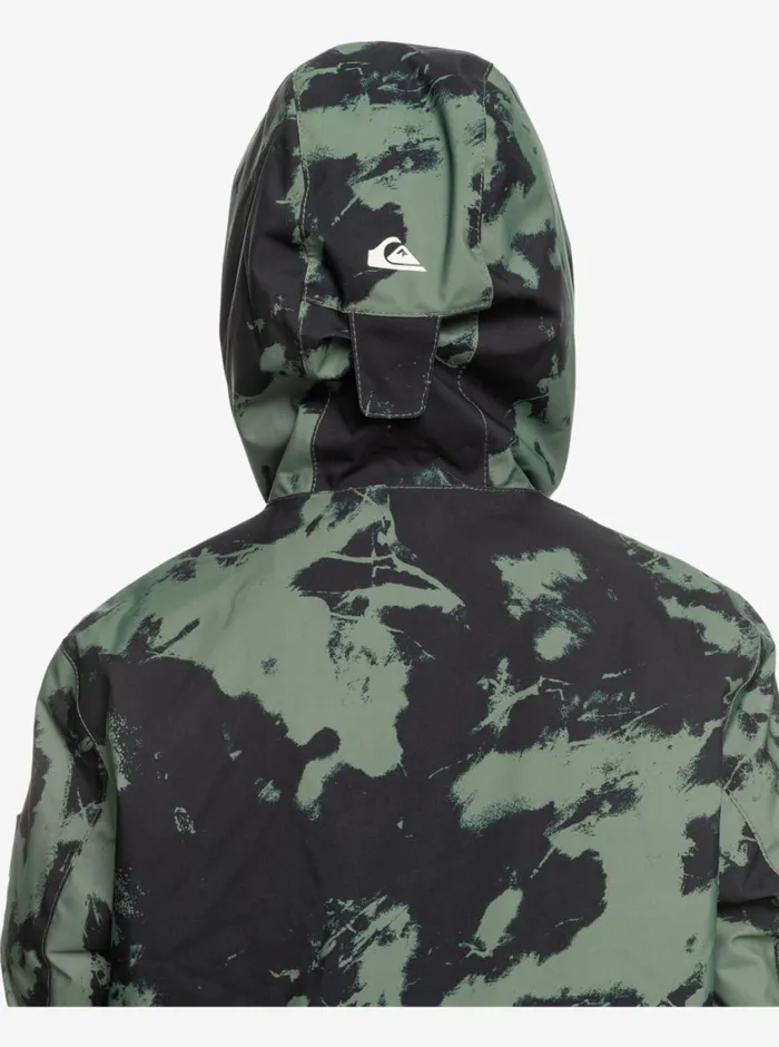 Quiksilver 816 Mission Printed Technical Snow Jacket Tye Dye Laurel Wreath Boys Snow Jackets