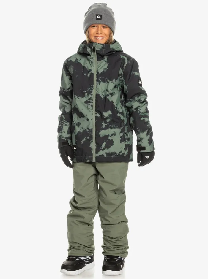 Quiksilver 816 Mission Printed Technical Snow Jacket Tye Dye Laurel Wreath Boys Snow Jackets