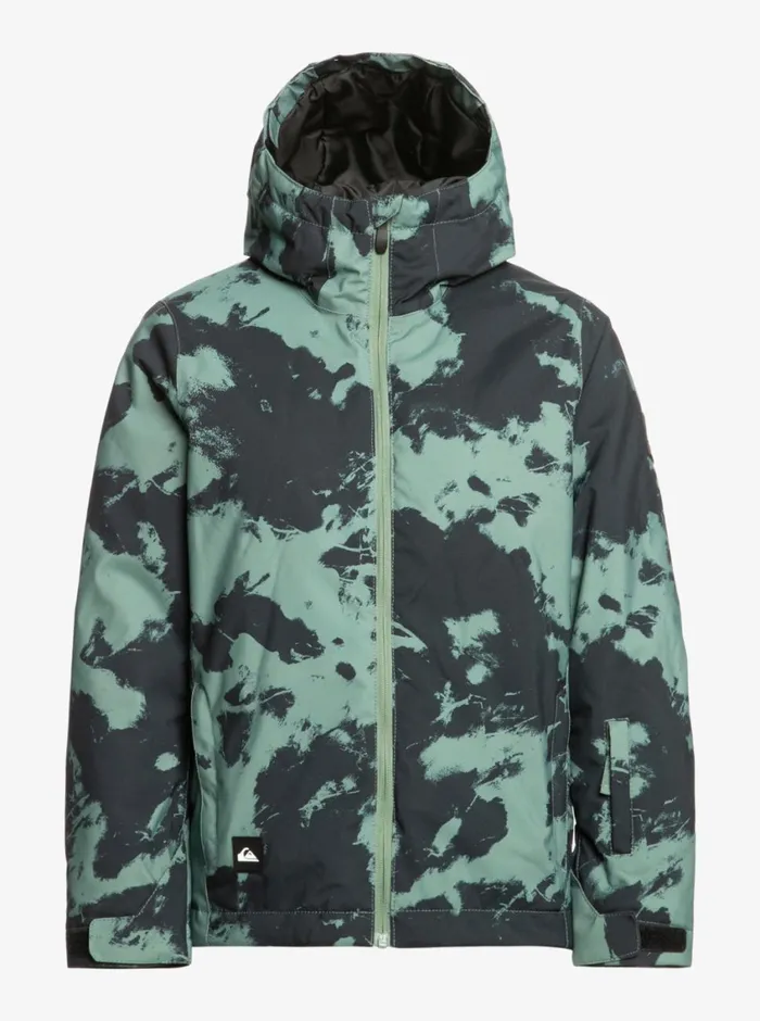 Quiksilver 816 Mission Printed Technical Snow Jacket Tye Dye Laurel Wreath Boys Snow Jackets