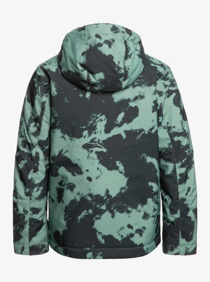 Quiksilver 816 Mission Printed Technical Snow Jacket Tye Dye Laurel Wreath Boys Snow Jackets