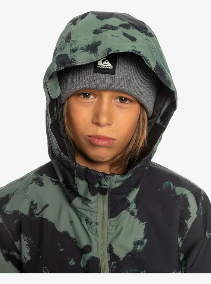 Quiksilver 816 Mission Printed Technical Snow Jacket Tye Dye Laurel Wreath Boys Snow Jackets