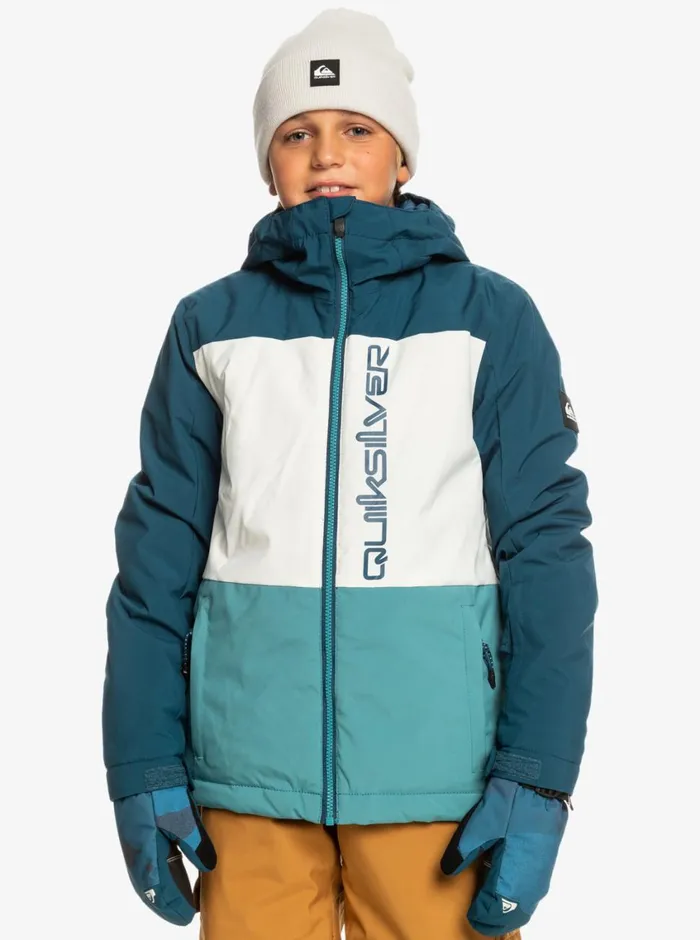 Quiksilver 816 Side Hit Technical Snow Jacket Brittany Blue Boys Snow Jackets