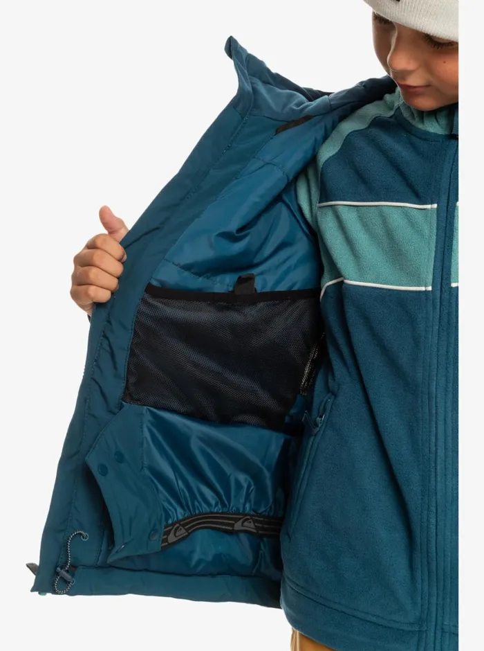 Quiksilver 816 Side Hit Technical Snow Jacket Brittany Blue Boys Snow Jackets