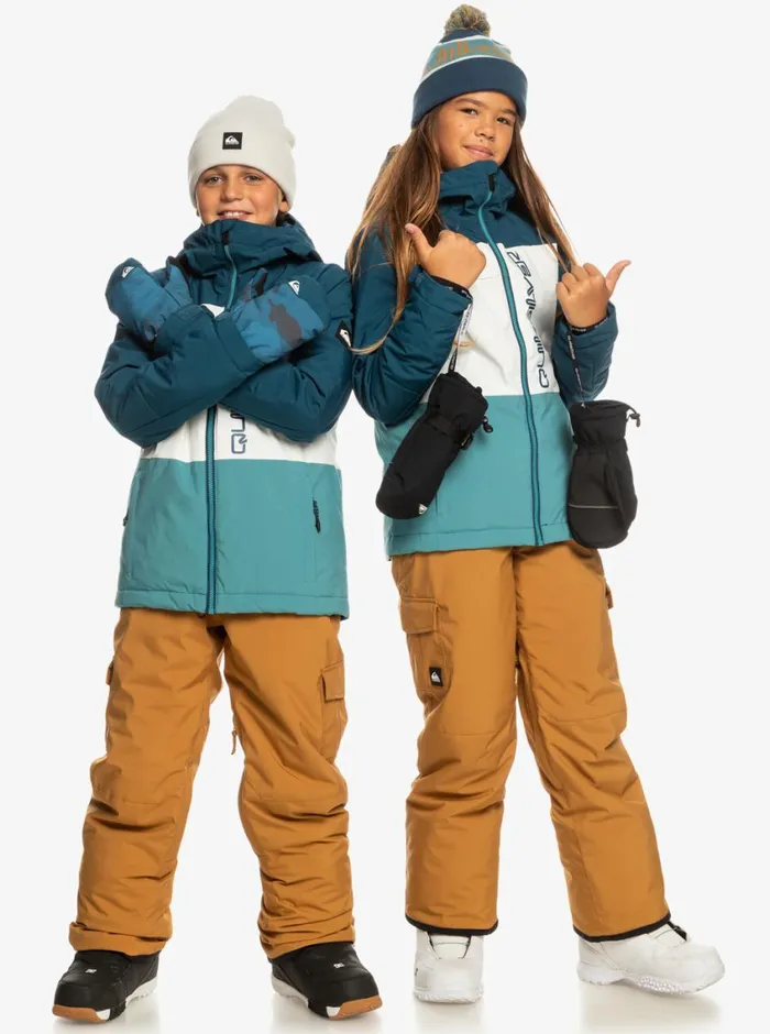 Quiksilver 816 Side Hit Technical Snow Jacket Brittany Blue Boys Snow Jackets