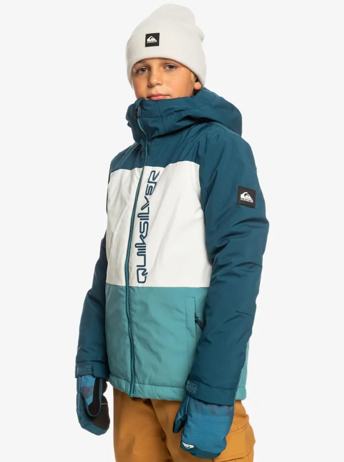 Quiksilver 816 Side Hit Technical Snow Jacket Brittany Blue Boys Snow Jackets