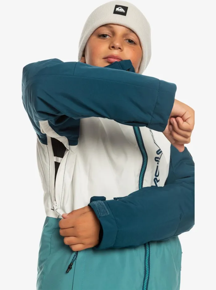 Quiksilver 816 Side Hit Technical Snow Jacket Brittany Blue Boys Snow Jackets