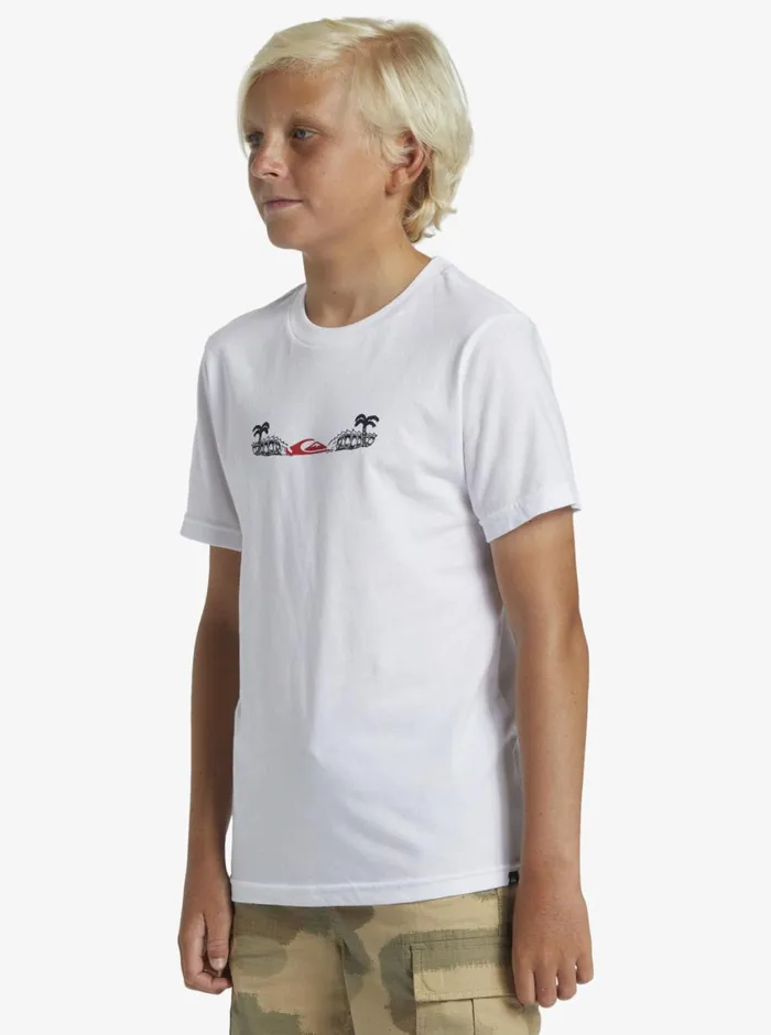 Quiksilver 816 Surf Core TShirt White Boys Tees Quiksilver 816 Surf Core TShirt White Boys Tees