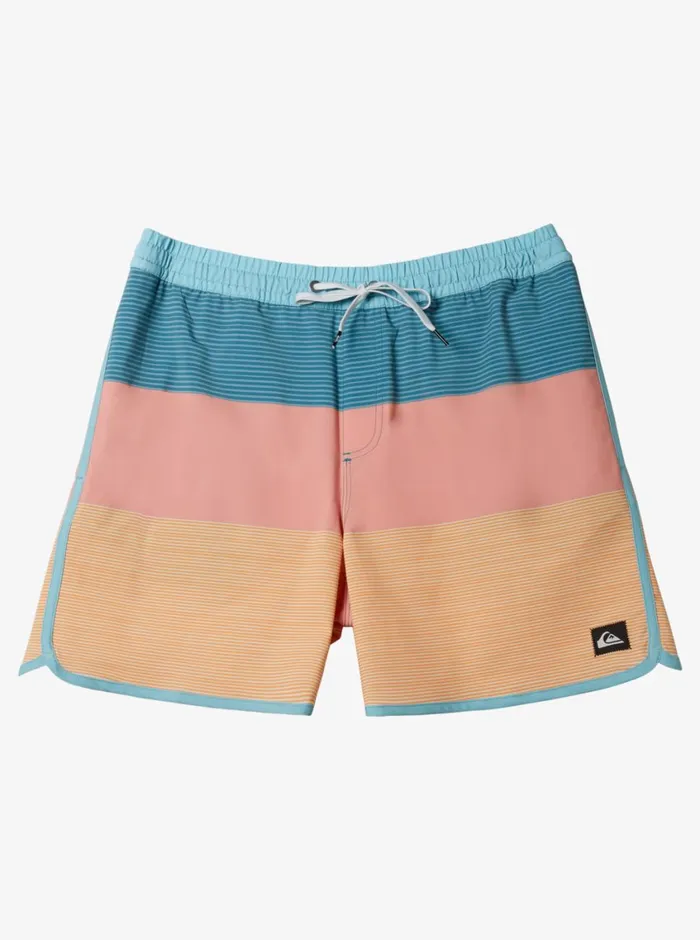 Quiksilver 816 Surfsilk Tijuana Volley 14034 Elastic Waist Shorts Canyon Clay Boys Boardshorts