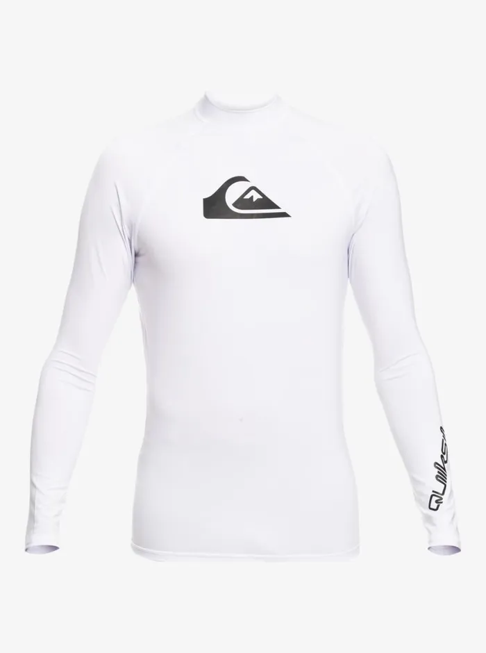 Quiksilver All Time Long Sleeve UPF 50 Rashguard White Mens Rashguards