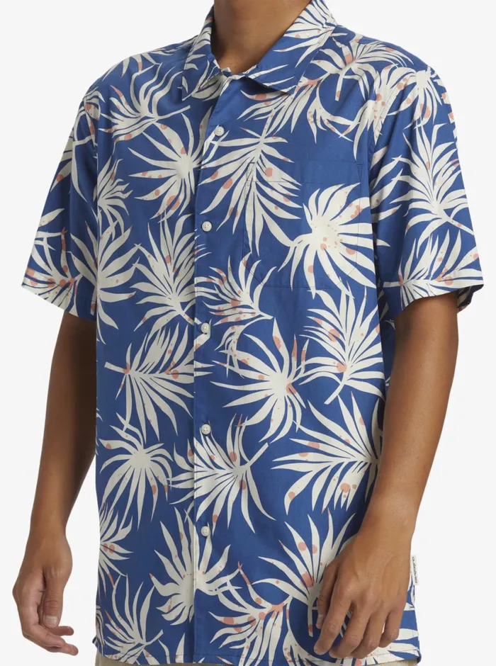 Quiksilver Beach Club Casual Short Sleeve Woven Shirt Monaco Blue Aop Better Ss Mens Shirts and Polos Quiksilver Beach Club Casual Short Sleeve Woven Shirt Monaco Blue Aop Better Ss Mens Shirts and Polos