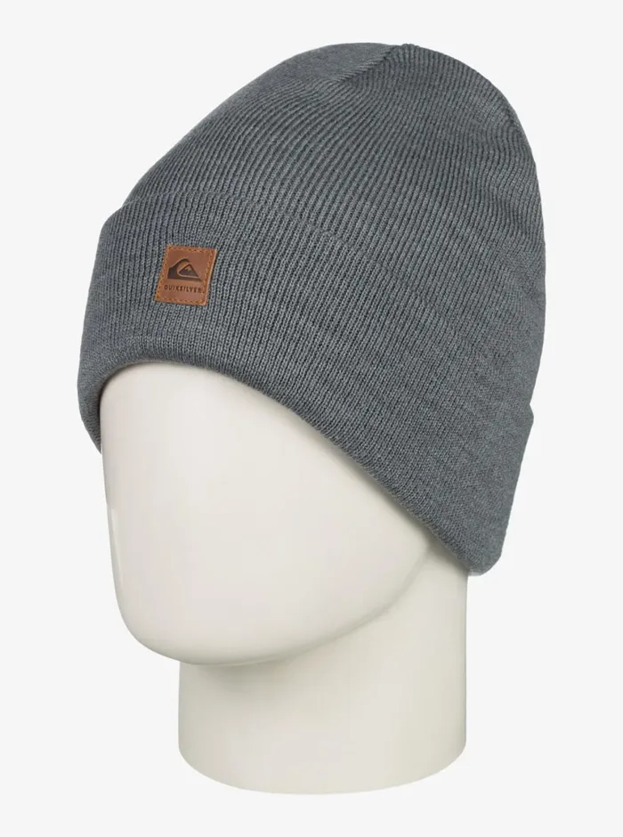 Quiksilver Brigade FoldOver Grey Beanie Heather Grey Mens Accessories Quiksilver Brigade FoldOver Grey Beanie Heather Grey Mens Accessories