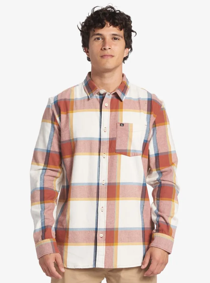 Quiksilver BrooKing StingrayLong Sleeve Top Birch Brooks Flannel Mens Shirts and Polos Quiksilver BrooKing StingrayLong Sleeve Top Birch Brooks Flannel Mens Shirts and Polos