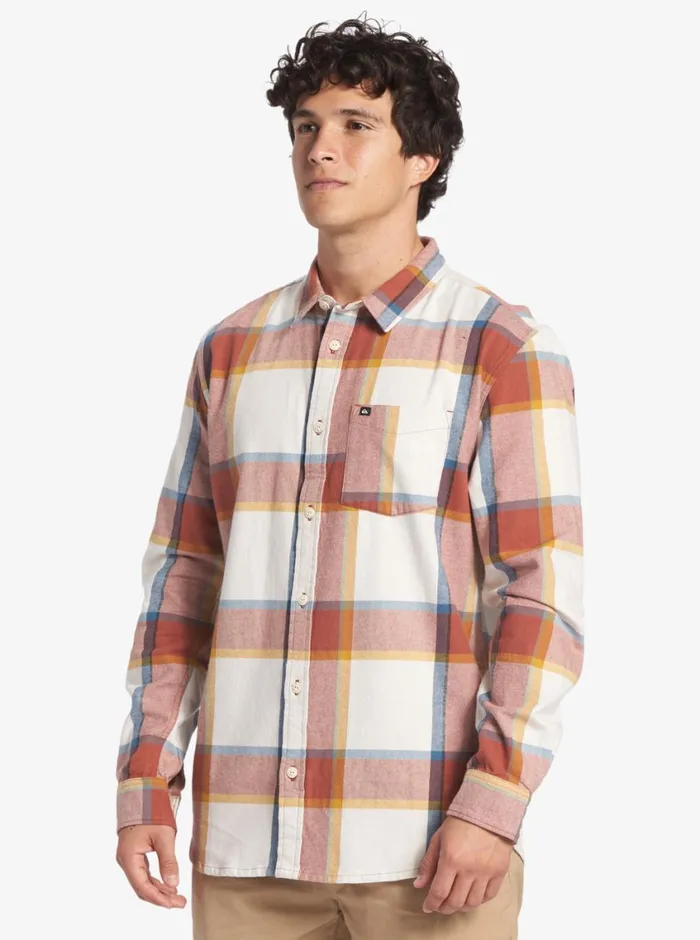 Quiksilver BrooKing StingrayLong Sleeve Top Birch Brooks Flannel Mens Shirts and Polos Quiksilver BrooKing StingrayLong Sleeve Top Birch Brooks Flannel Mens Shirts and Polos