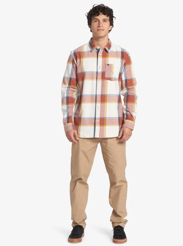 Quiksilver BrooKing StingrayLong Sleeve Top Birch Brooks Flannel Mens Shirts and Polos Quiksilver BrooKing StingrayLong Sleeve Top Birch Brooks Flannel Mens Shirts and Polos