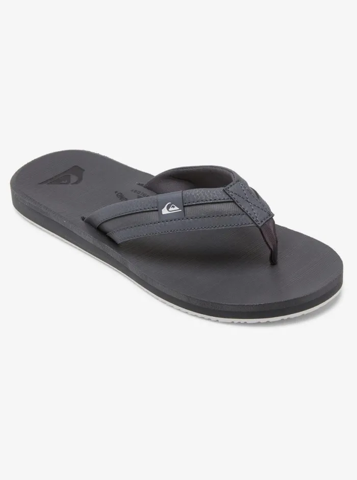 Quiksilver Carving Squish Sandals Greygreywhite Mens Sandals