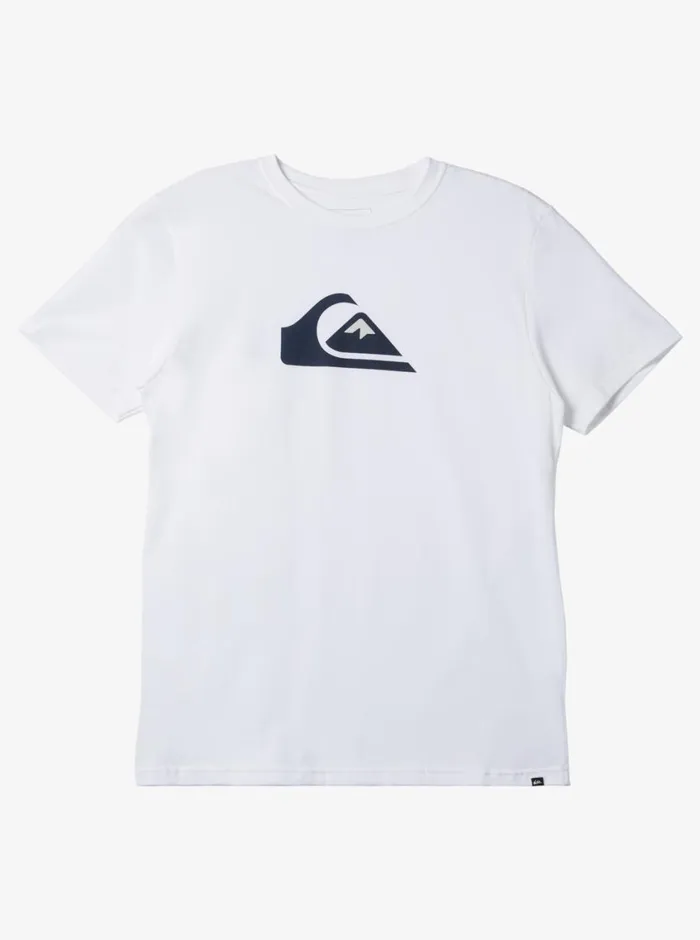 Quiksilver Comp Logo Tshirt White Mens Tees
