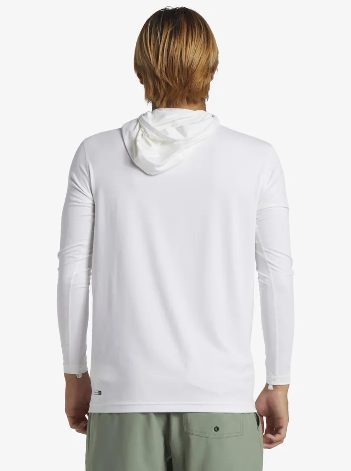 Quiksilver Everday Hood Hooded Surf Tee White Mens Rashguards Quiksilver Everday Hood Hooded Surf Tee White Mens Rashguards