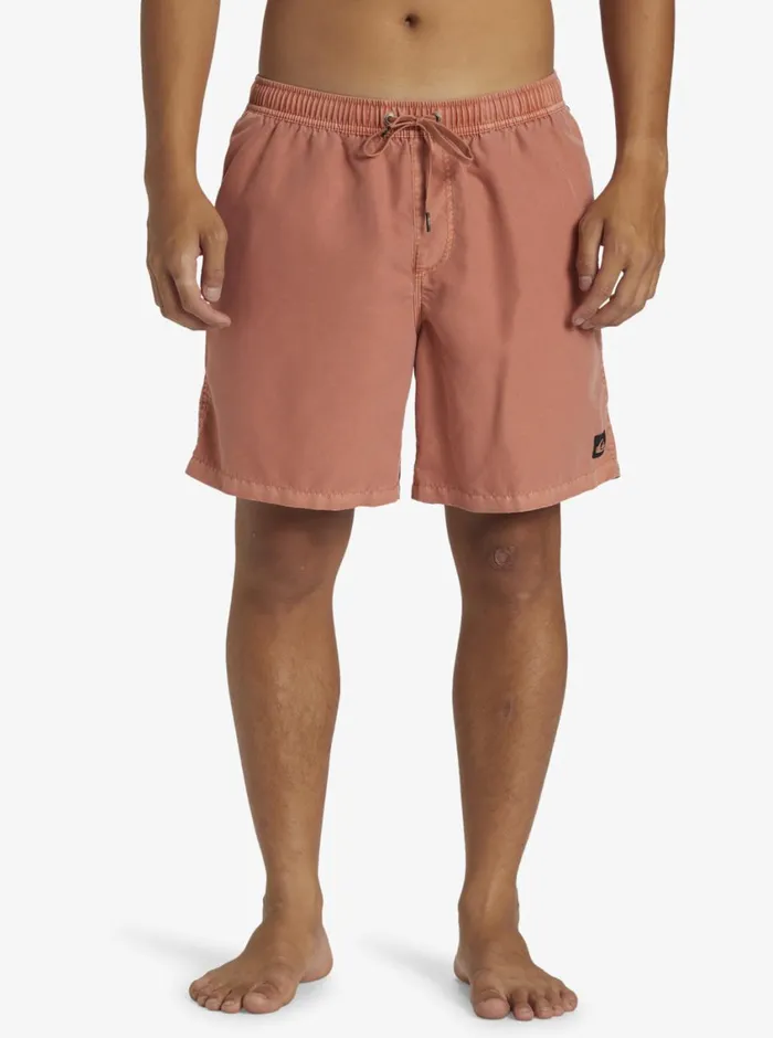 Quiksilver Everyday Surfwash Volley 17034 Elastic Waist Shorts Canyon Clay Mens Elastic Waist Quiksilver Everyday Surfwash Volley 17034 Elastic Waist Shorts Canyon Clay Mens Elastic Waist