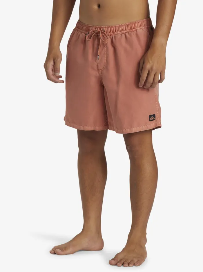 Quiksilver Everyday Surfwash Volley 17034 Elastic Waist Shorts Canyon Clay Mens Elastic Waist Quiksilver Everyday Surfwash Volley 17034 Elastic Waist Shorts Canyon Clay Mens Elastic Waist