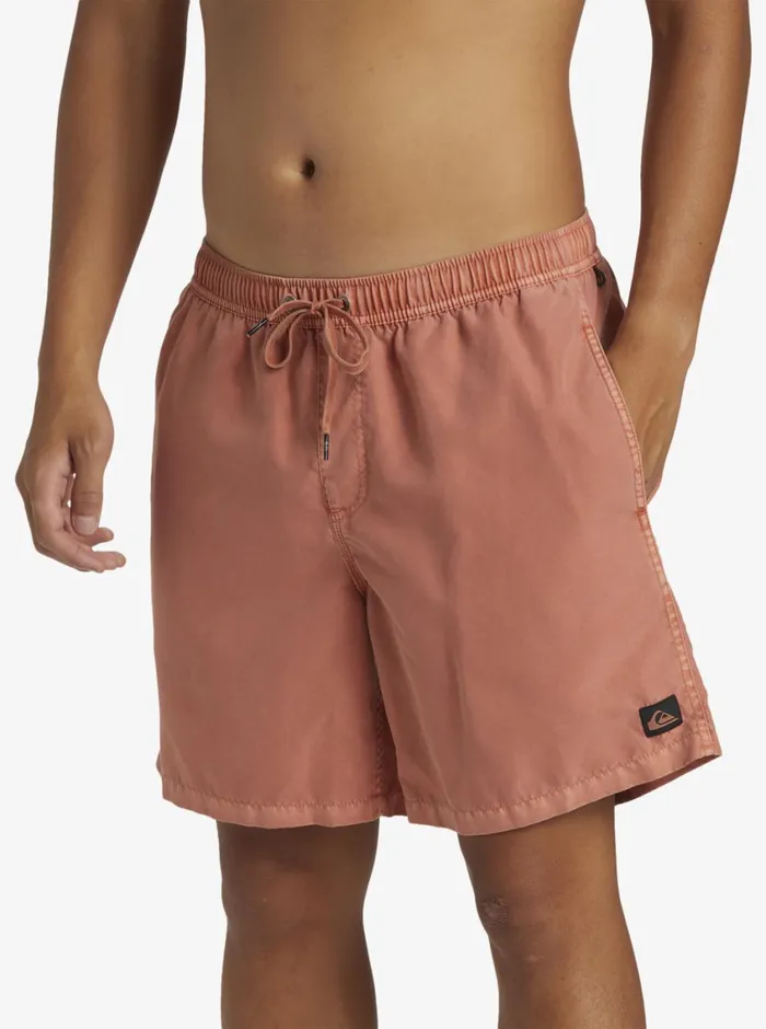 Quiksilver Everyday Surfwash Volley 17034 Elastic Waist Shorts Canyon Clay Mens Elastic Waist Quiksilver Everyday Surfwash Volley 17034 Elastic Waist Shorts Canyon Clay Mens Elastic Waist
