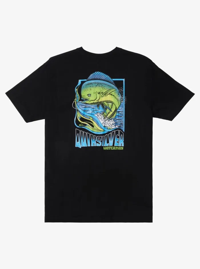 Quiksilver Fish Flow QTShirt Black MensWaterman Tees Quiksilver Fish Flow QTShirt Black MensWaterman Tees