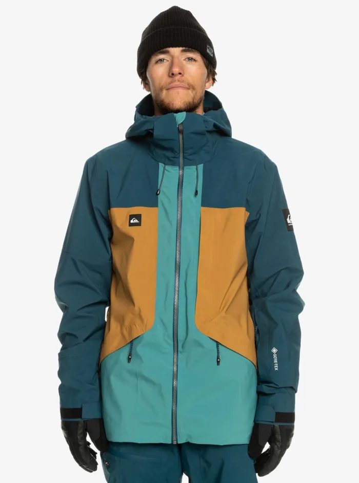Quiksilver Forever Stretch GORETEX Technical Snow Jacket Majolica Blue Mens Snow Jackets
