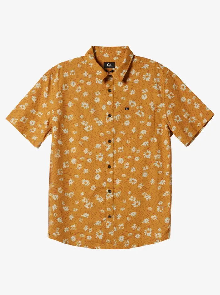 Quiksilver Future Hippie Short Sleeve Woven Shirt Mustard Future Hippy Mens Shirts and Polos Quiksilver Future Hippie Short Sleeve Woven Shirt Mustard Future Hippy Mens Shirts and Polos