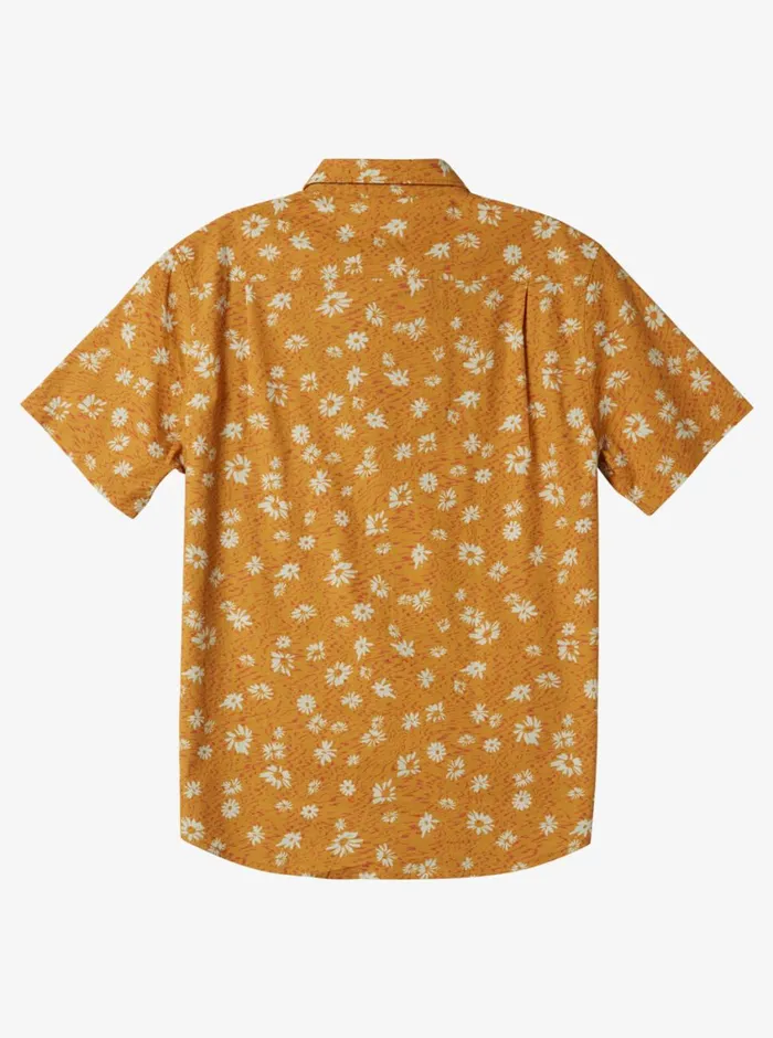 Quiksilver Future Hippie Short Sleeve Woven Shirt Mustard Future Hippy Mens Shirts and Polos