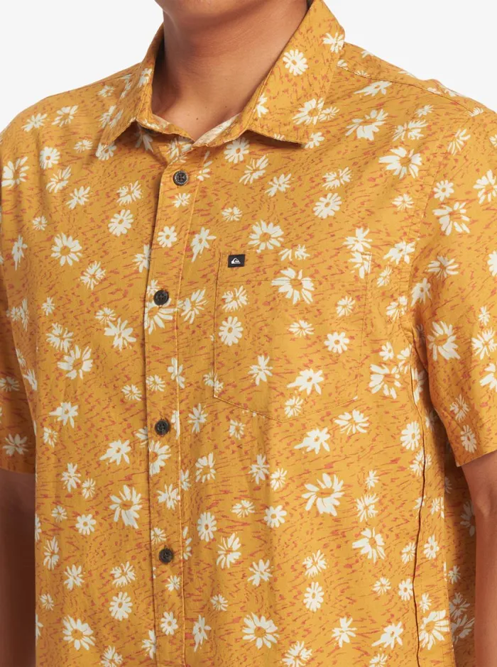 Quiksilver Future Hippie Short Sleeve Woven Shirt Mustard Future Hippy Mens Shirts and Polos
