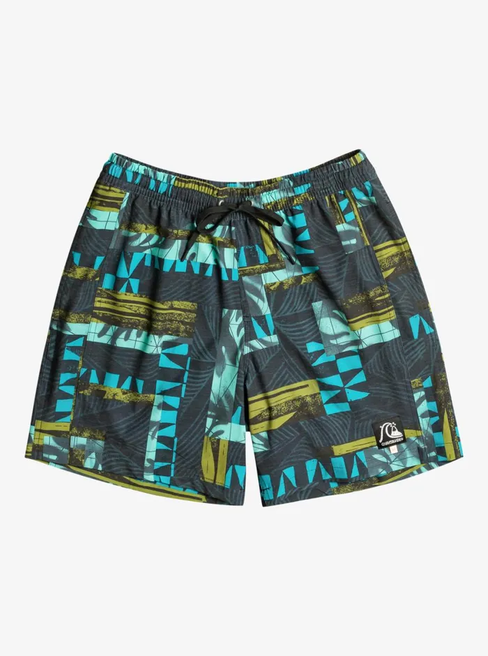 Quiksilver Gregg Kaplan OG Arch Blank Canvas Vl 17034 Volleys Black Mens Elastic Waist Quiksilver Gregg Kaplan OG Arch Blank Canvas Vl 17034 Volleys Black Mens Elastic Waist