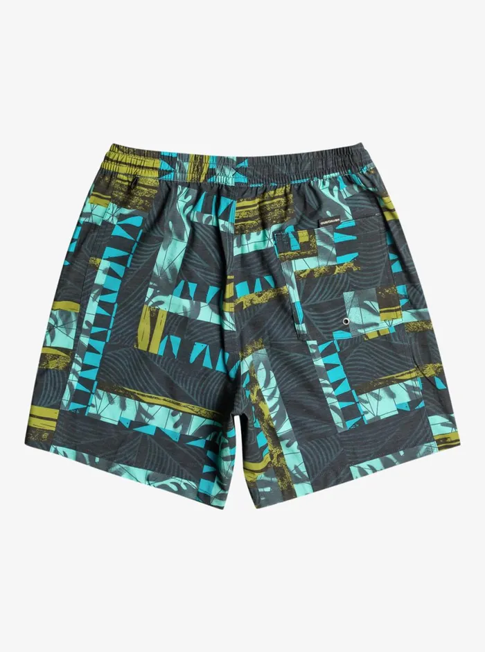 Quiksilver Gregg Kaplan OG Arch Blank Canvas Vl 17034 Volleys Black Mens Elastic Waist Quiksilver Gregg Kaplan OG Arch Blank Canvas Vl 17034 Volleys Black Mens Elastic Waist