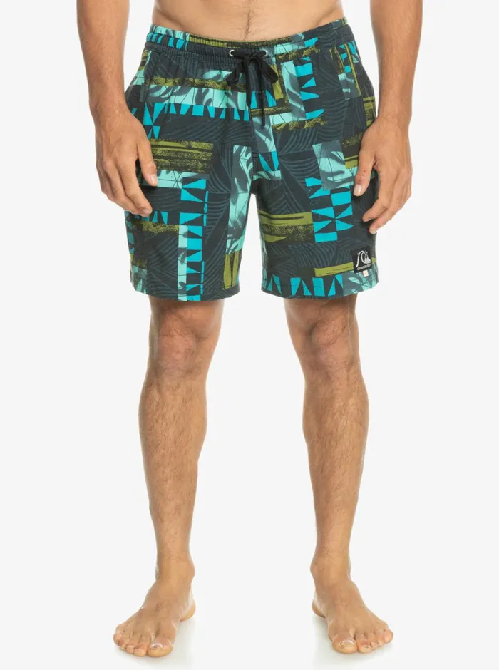 Quiksilver Gregg Kaplan OG Arch Blank Canvas Vl 17034 Volleys Black Mens Elastic Waist Quiksilver Gregg Kaplan OG Arch Blank Canvas Vl 17034 Volleys Black Mens Elastic Waist