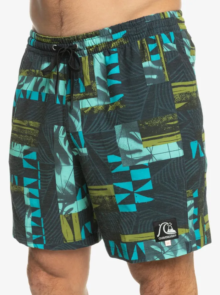 Quiksilver Gregg Kaplan OG Arch Blank Canvas Vl 17034 Volleys Black Mens Elastic Waist Quiksilver Gregg Kaplan OG Arch Blank Canvas Vl 17034 Volleys Black Mens Elastic Waist