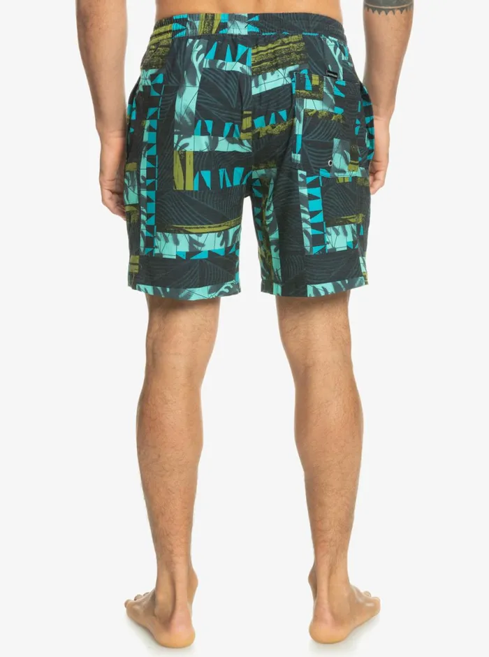 Quiksilver Gregg Kaplan OG Arch Blank Canvas Vl 17034 Volleys Black Mens Elastic Waist Quiksilver Gregg Kaplan OG Arch Blank Canvas Vl 17034 Volleys Black Mens Elastic Waist
