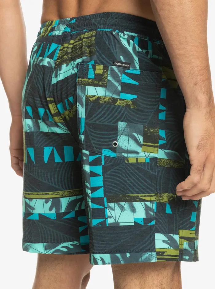 Quiksilver Gregg Kaplan OG Arch Blank Canvas Vl 17034 Volleys Black Mens Elastic Waist Quiksilver Gregg Kaplan OG Arch Blank Canvas Vl 17034 Volleys Black Mens Elastic Waist