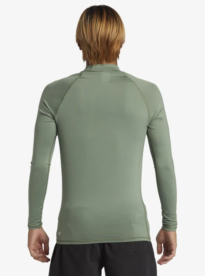 Quiksilver Hawaii Badge UPF50 Long Sleeve Surf Tee Sea Spray Mens Rashguards Quiksilver Hawaii Badge UPF50 Long Sleeve Surf Tee Sea Spray Mens Rashguards