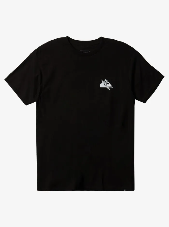 Quiksilver Jaws Petroglyph Tshirt Black Mens Tees